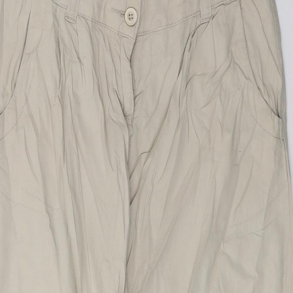 Evie Womens Beige   Cropped Trousers Size 8 L20 in