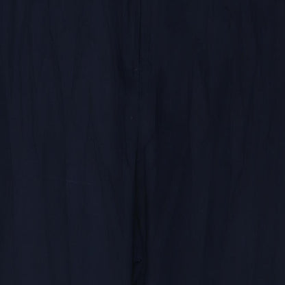 Close-up detail of Papaya women’s blue trousers, size UK 12, 24-inch leg