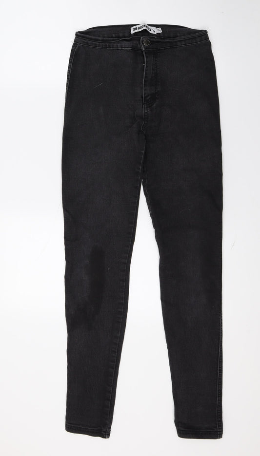 The rockin rev Womens Black  Denim Skinny Jeans Size 8 L27 in