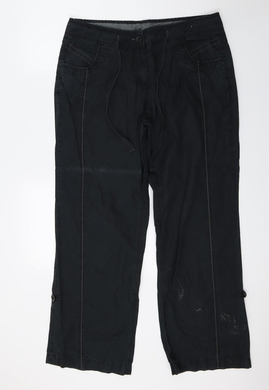 Dorothy Perkins Womens Black   Trousers  Size 14 L28 in