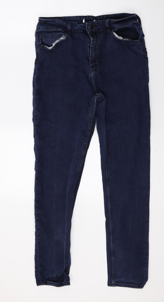 Preworn Womens Blue  Denim Skinny Jeans Size 30 in L26 in