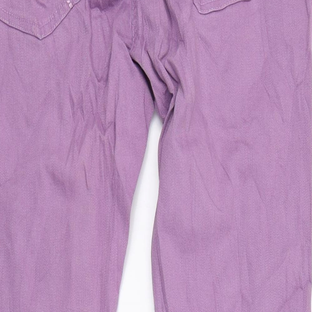 South Womens Purple  Denim Capri Jeans Size 10 L24 in