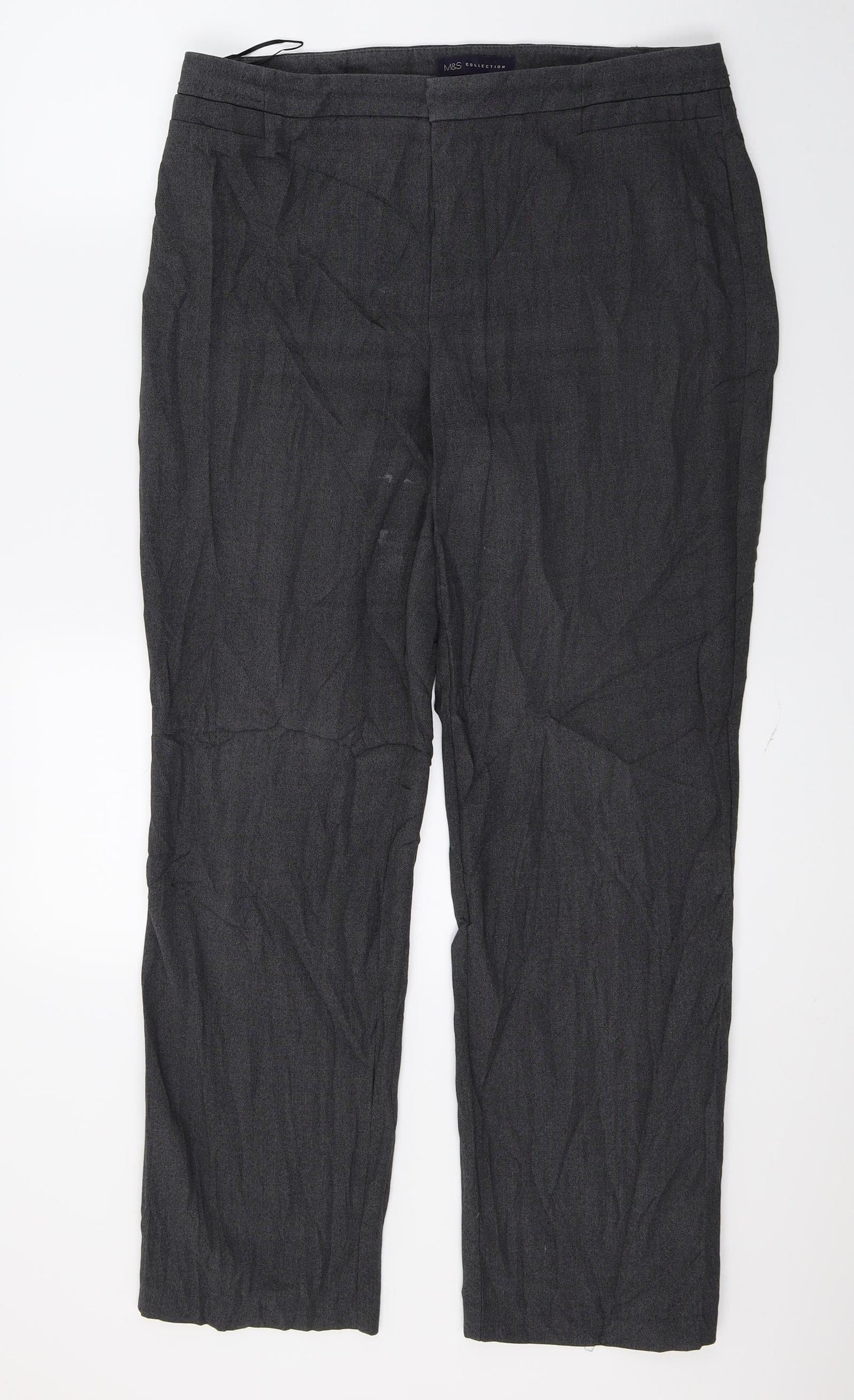 Marks and Spencer Womens Grey   Trousers  Size 12 L27 in