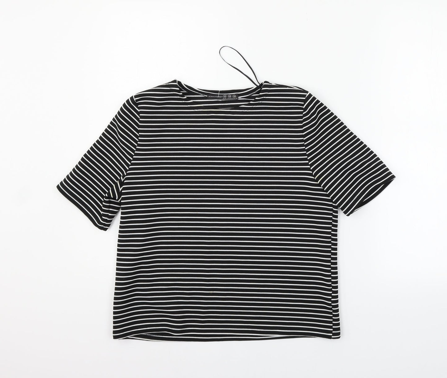 Atmosphere Womens Grey Striped  Basic T-Shirt Size 10
