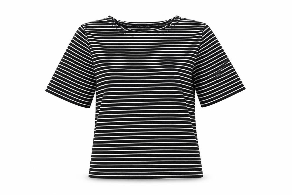 Atmosphere Womens Grey Striped  Basic T-Shirt Size 10
