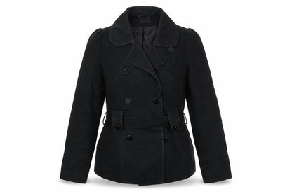 Oasis Womens Black   Jacket Coat Size 12  - BELTED