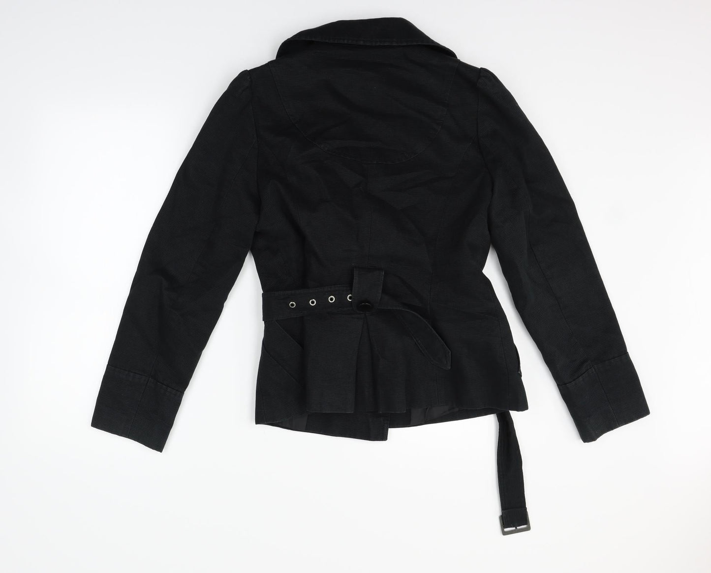 Oasis Womens Black   Jacket Coat Size 12  - BELTED