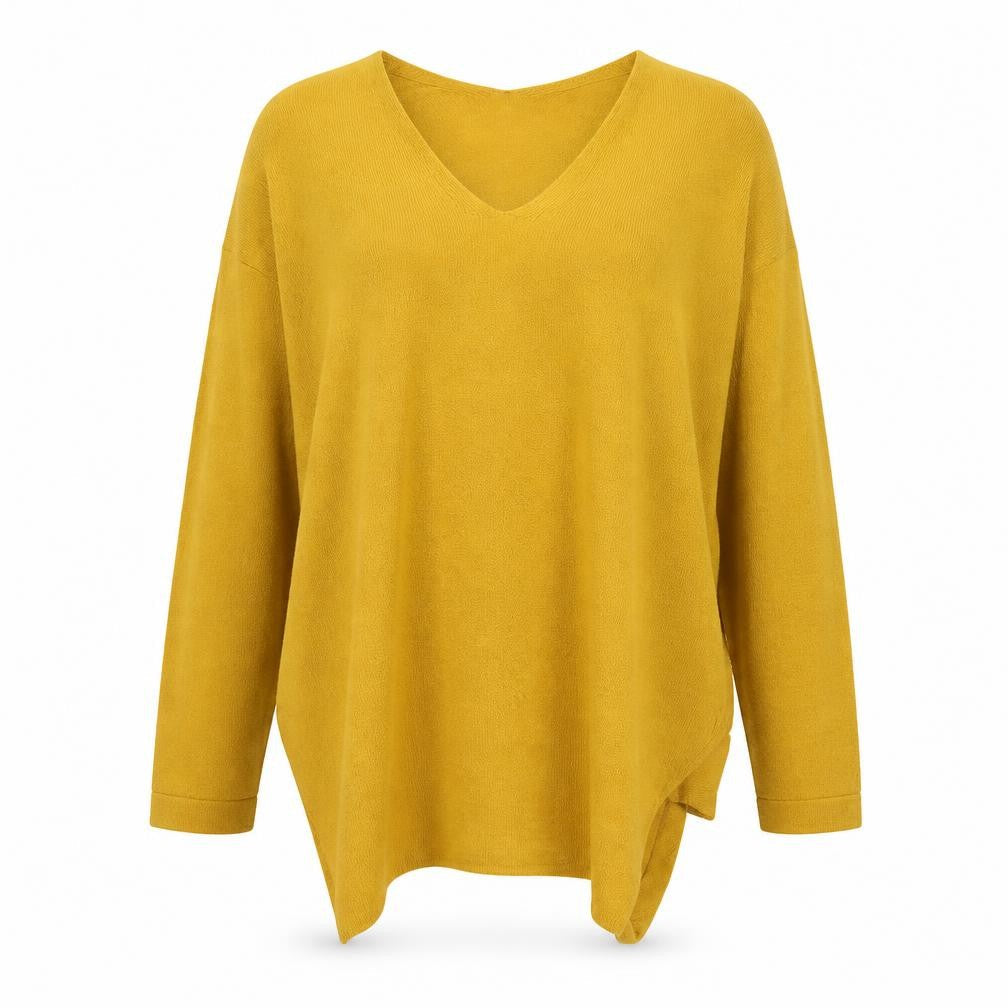 Marks & Spencer Womens Yellow   Henley Jumper Size 12
