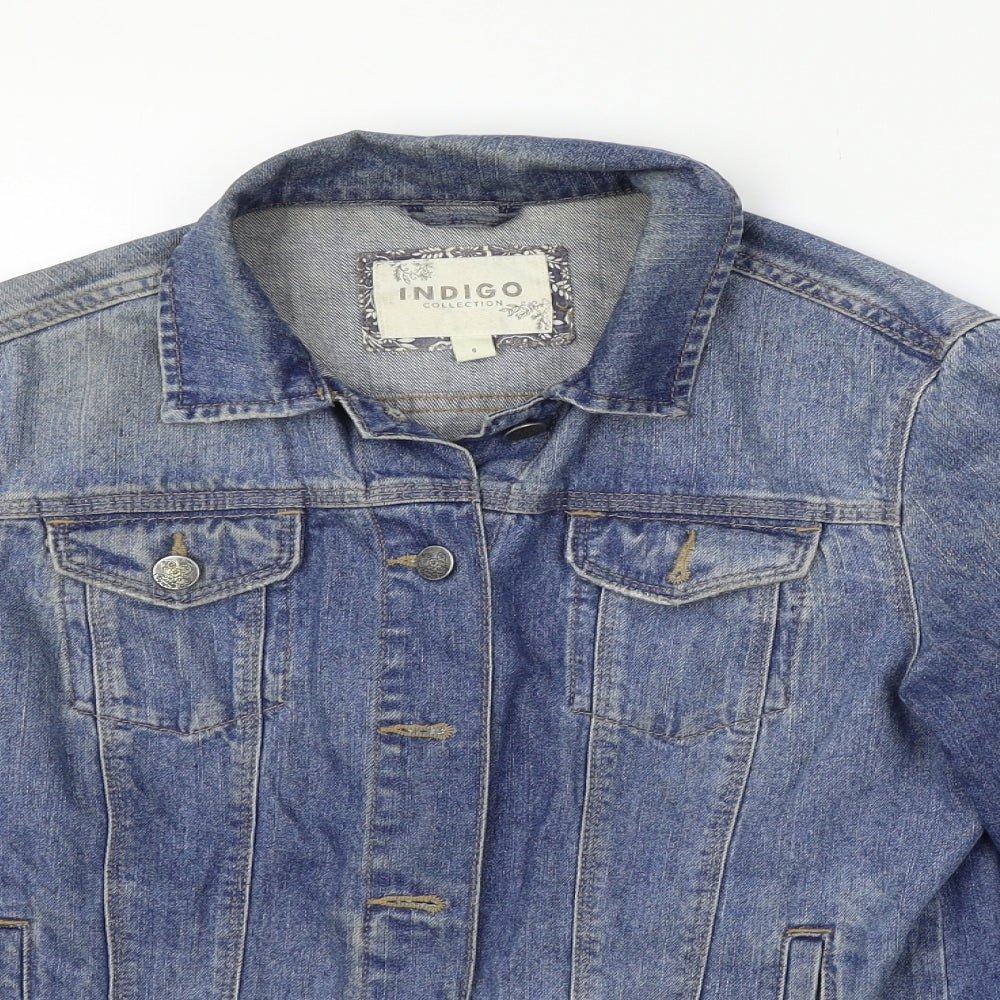 Indigo Womens Blue   Jacket  Size 8