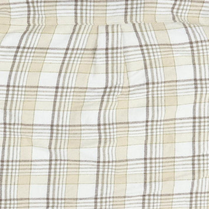 Cameo Rose Womens Beige Check Basic Button-Up Size L