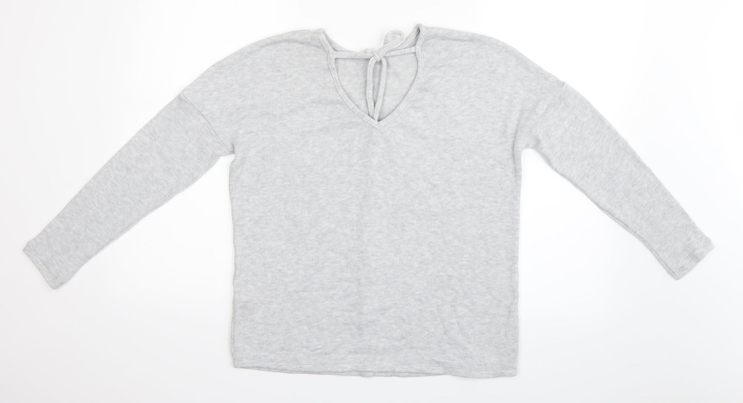 Topshop Womens Grey   Basic Blouse Size 8
