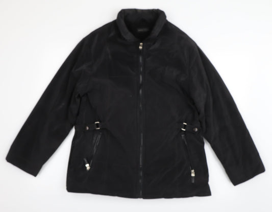 interval Womens Black   Biker Coat Size 12
