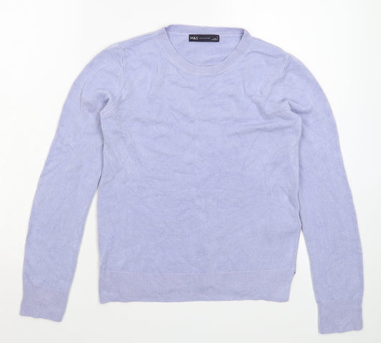 Marks and Spencer Womens Grey  Knit Pullover Jumper Size 8