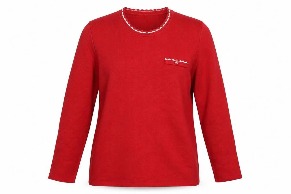 Serge Ohane Womens Red  Knit Pullover Jumper Size L