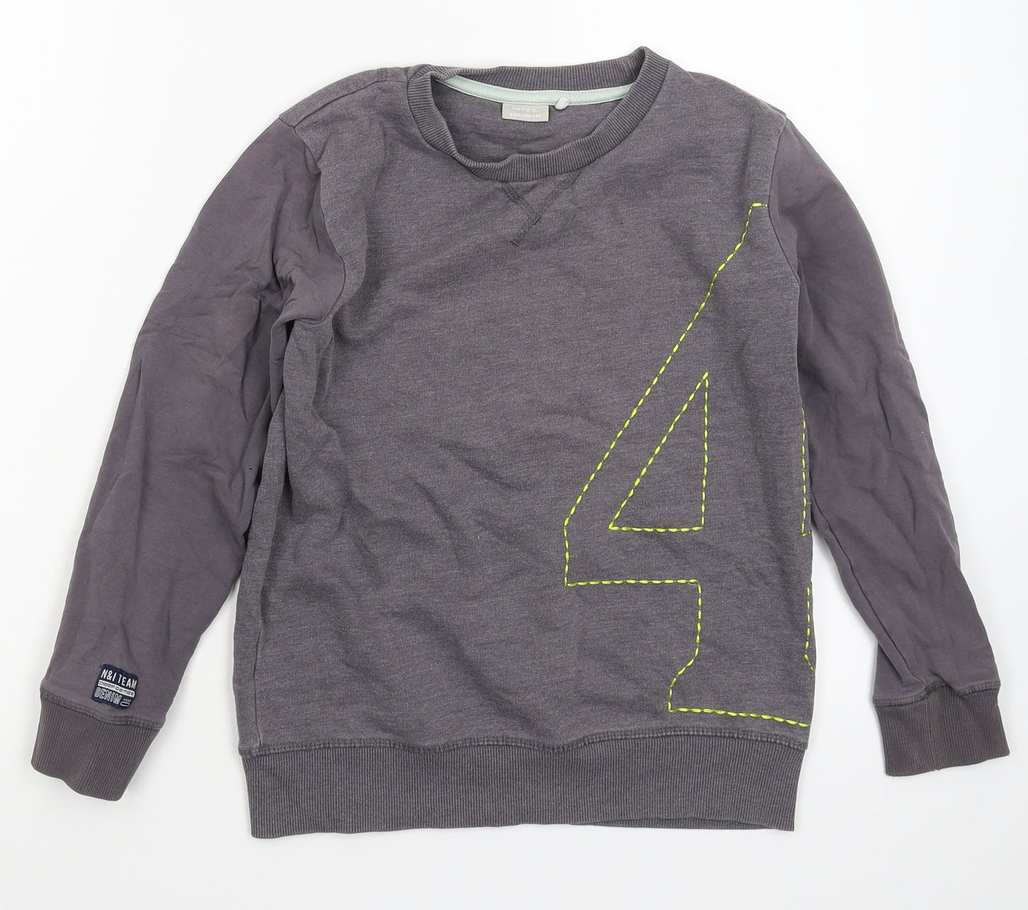 name it Boys Grey   Pullover Sweatshirt Size 9-10 Years