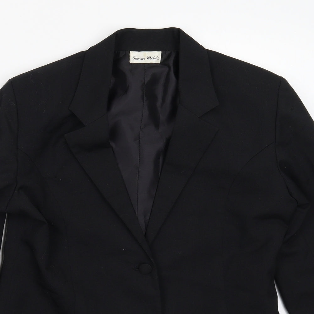 Saman Mehdi Womens Black   Jacket Suit Jacket Size 12
