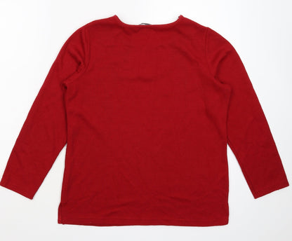 Bonmarché Womens Red Pullover Jumper Size XS