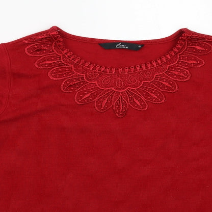 Bonmarché Womens Red Pullover Jumper Size XS