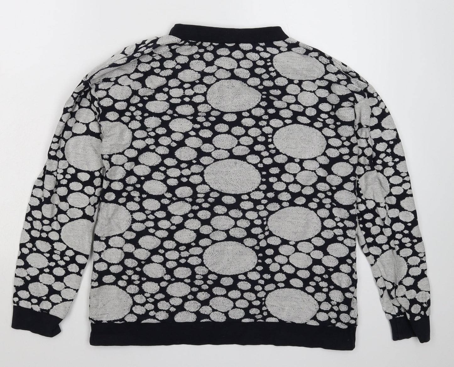 Bon a parte Womens Blue Polka Dot  Pullover Sweatshirt Size M