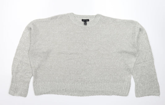 New Look Womens Grey  Knit Pullover Jumper Size L  - Oversized