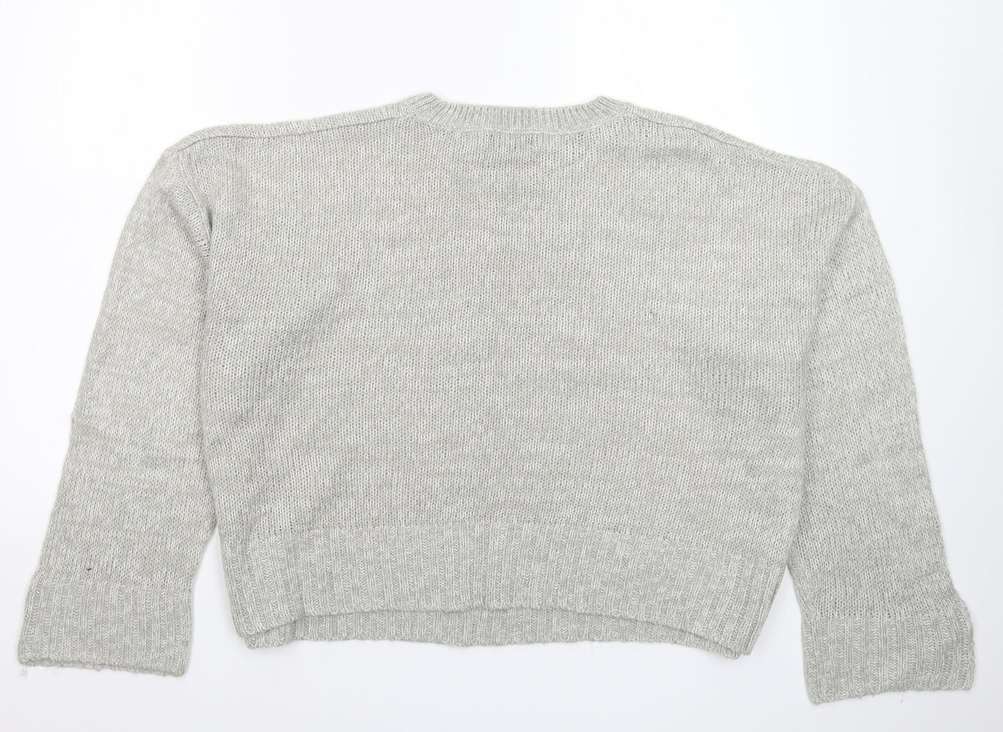 New Look Womens Grey  Knit Pullover Jumper Size L  - Oversized