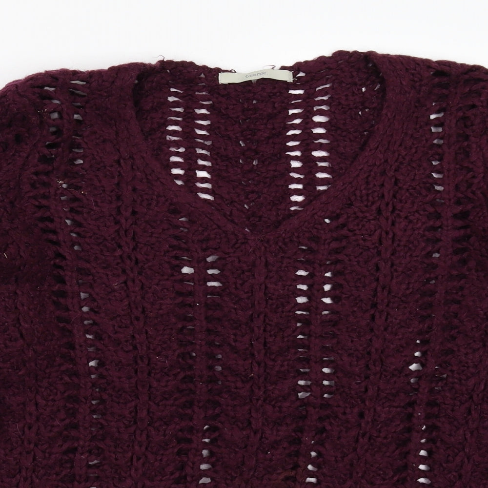 George Womens Brown  Knit Pullover Jumper Size 10