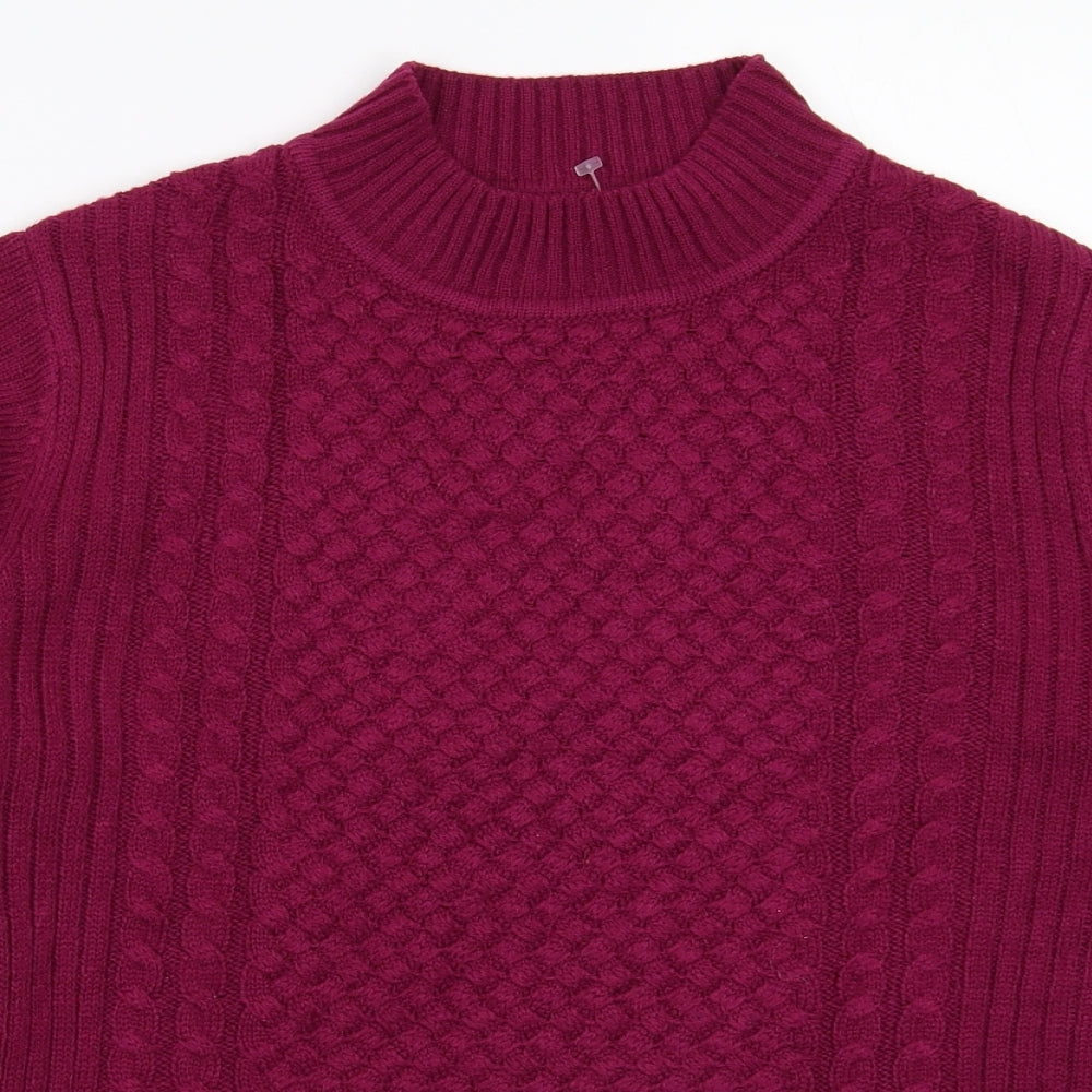 Isle Womens Pink  Knit Pullover Jumper Size S