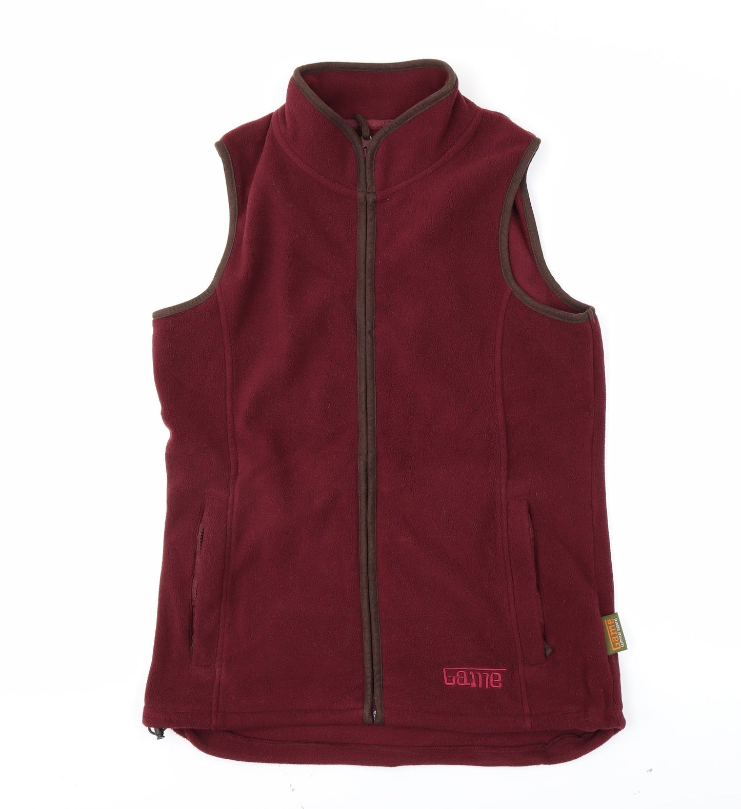 GAME Womens Red   Full Zip Jumper Size S