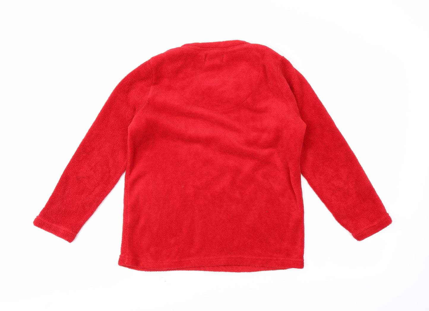 Preworn Womens Red Solid  Capri Pyjama Top Size M  - christmas