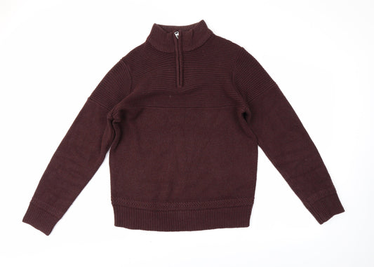 Fabric 8 Mens Brown   Henley Jumper Size M