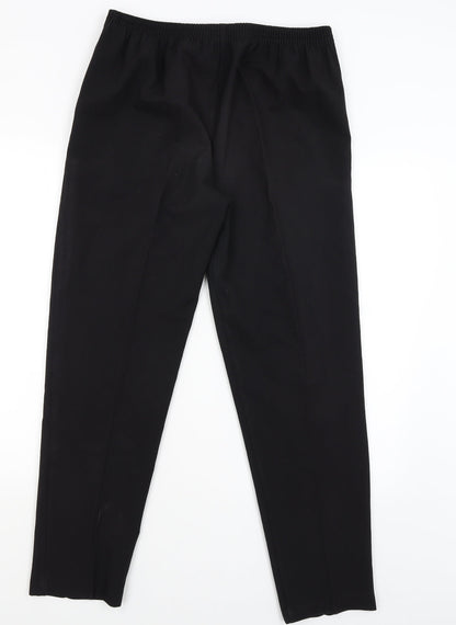 Preworn Womens Black   Trousers  Size 14 L30 in