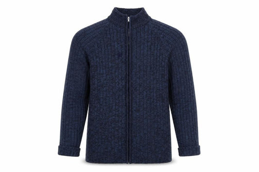 Classic Menswear Mens Blue   Full Zip Jumper Size L