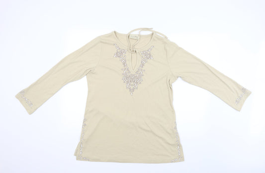 Victoria Taylor Womens Beige   Pullover Jumper Size 14