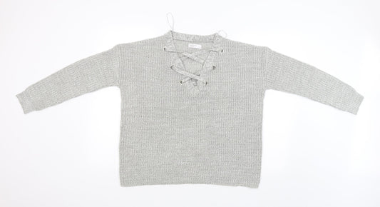 Papaya Womens Grey   Pullover Jumper Size L