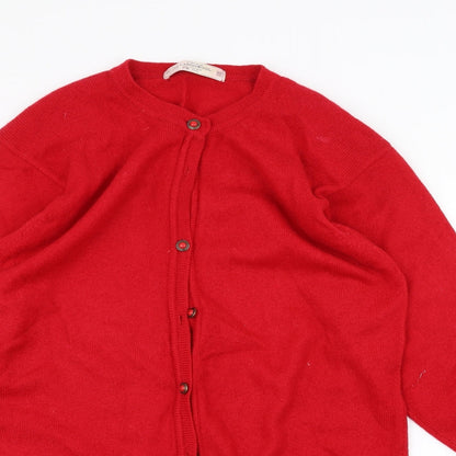 St Michael Womens Red Jacket Coatigan Size 12