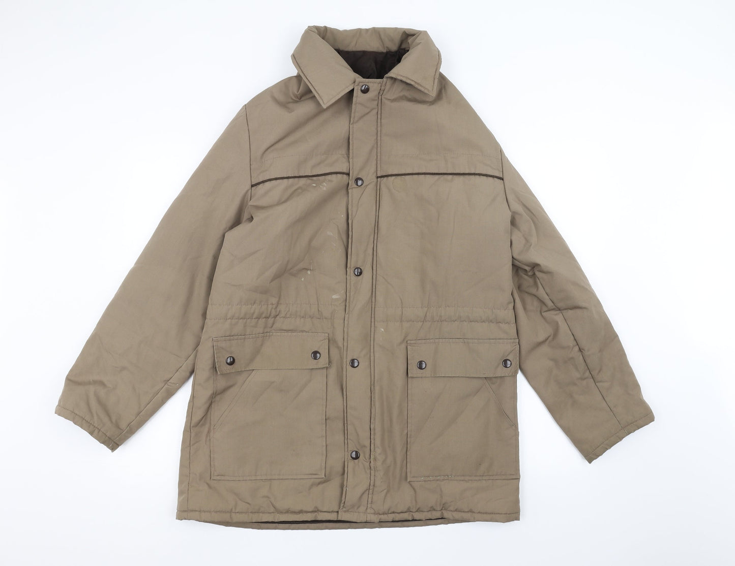 stmichael Mens Brown   Pea Coat Coat Size M