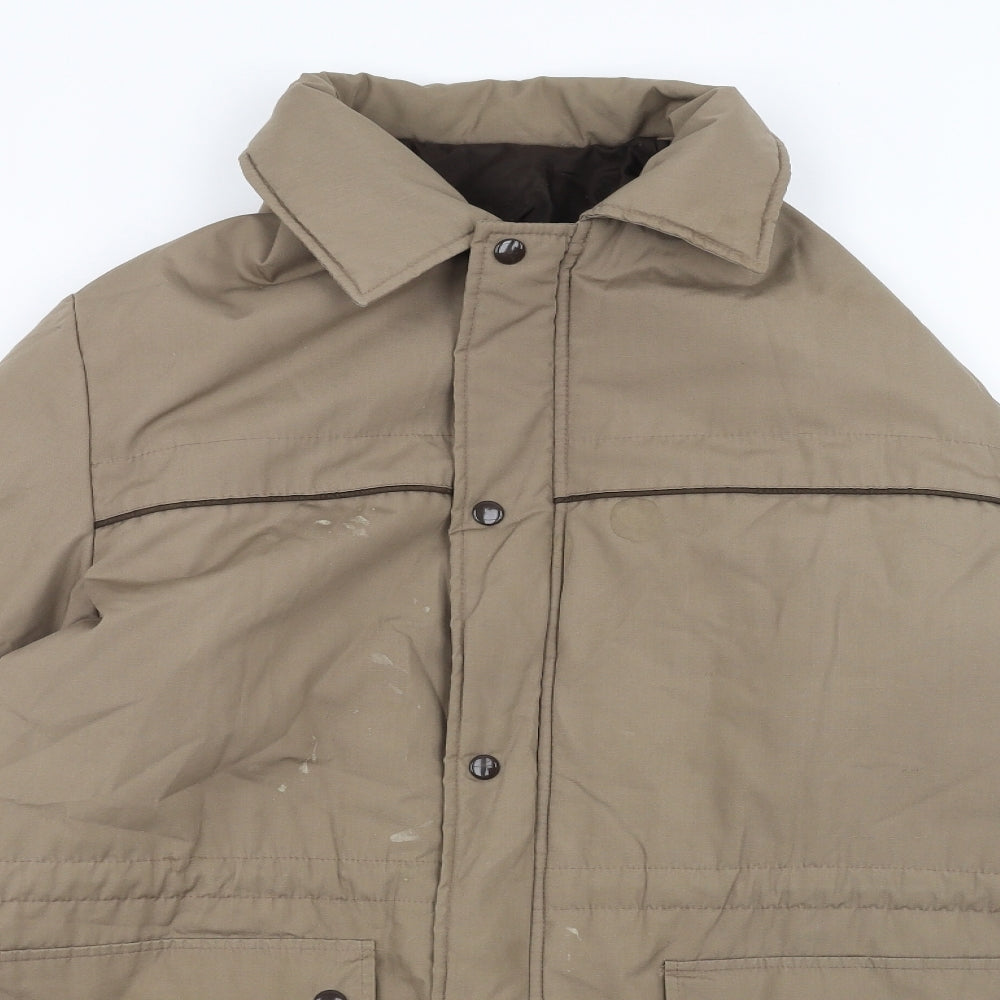 stmichael Mens Brown   Pea Coat Coat Size M