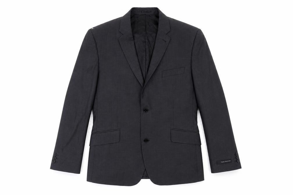 Tom English Mens Black   Jacket Suit Jacket Size 36
