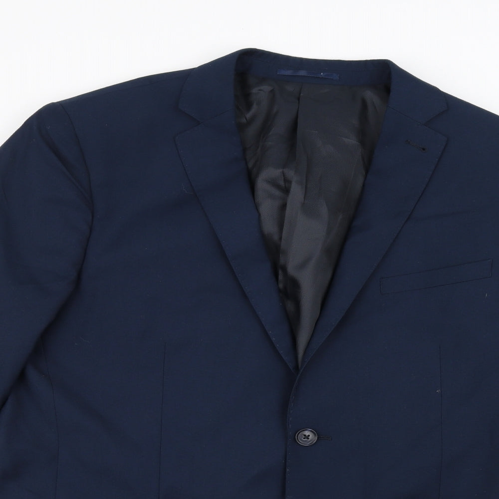 Taylor & Cutter Mens Blue   Jacket Suit Jacket Size 34