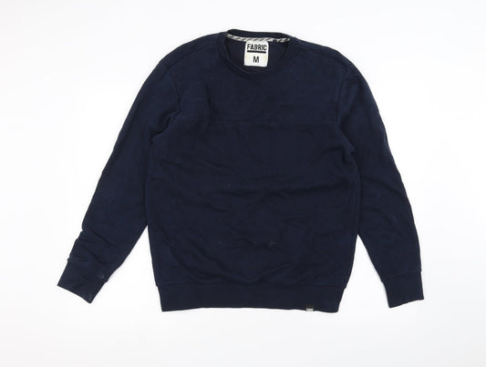 Fabric Mens Blue   Pullover Jumper Size M