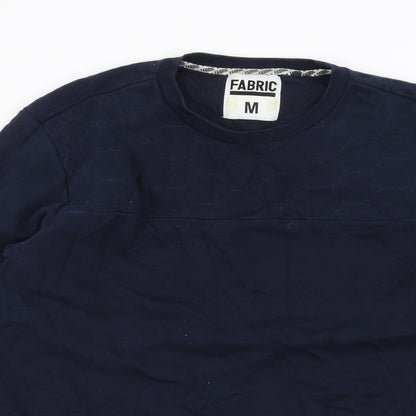 Fabric Mens Blue   Pullover Jumper Size M