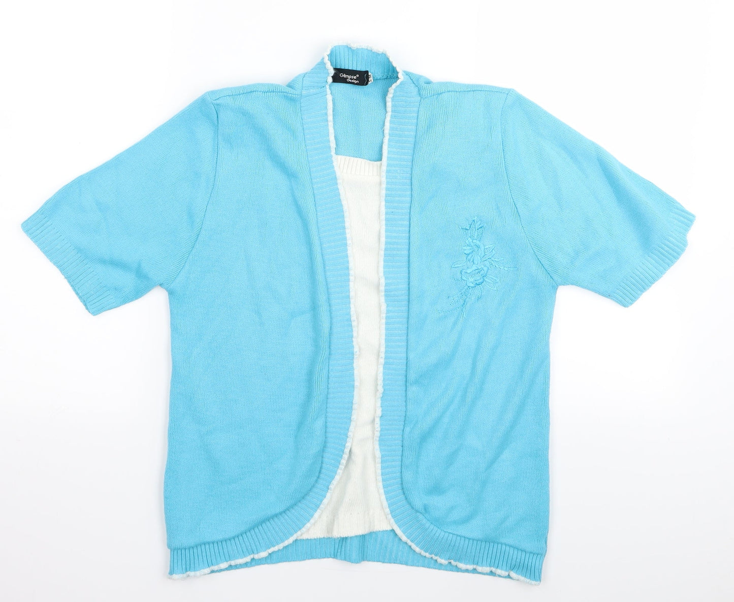 glimpse design Womens Blue   Cardigan Jumper Size S