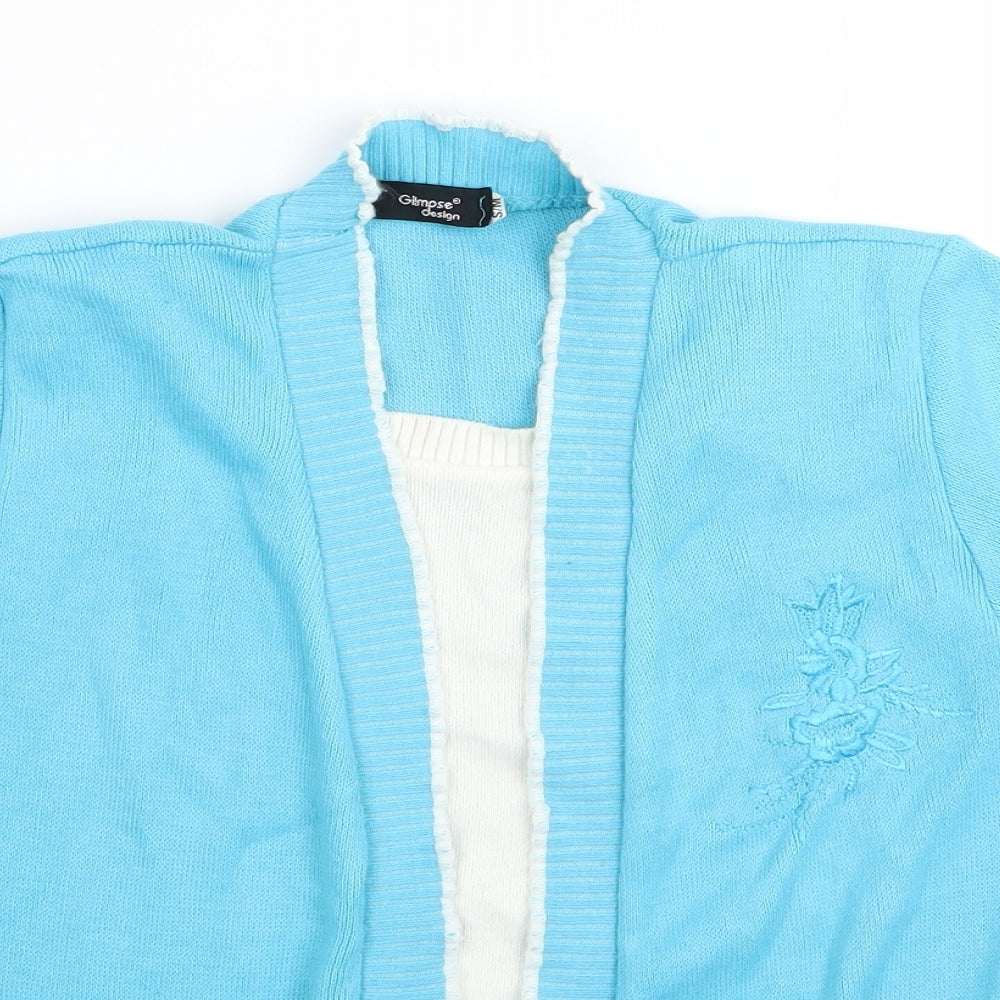 glimpse design Womens Blue   Cardigan Jumper Size S
