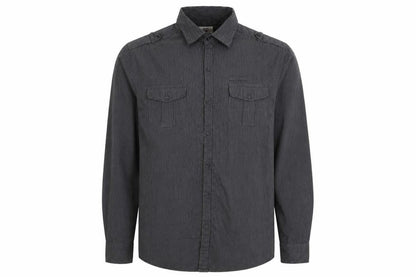 F&F Mens Grey Striped   Button-Up Size L