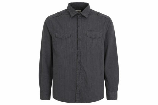 F&F Mens Grey Striped   Button-Up Size L