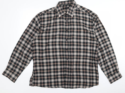 Morgan Mens Black    Button-Up Size XL
