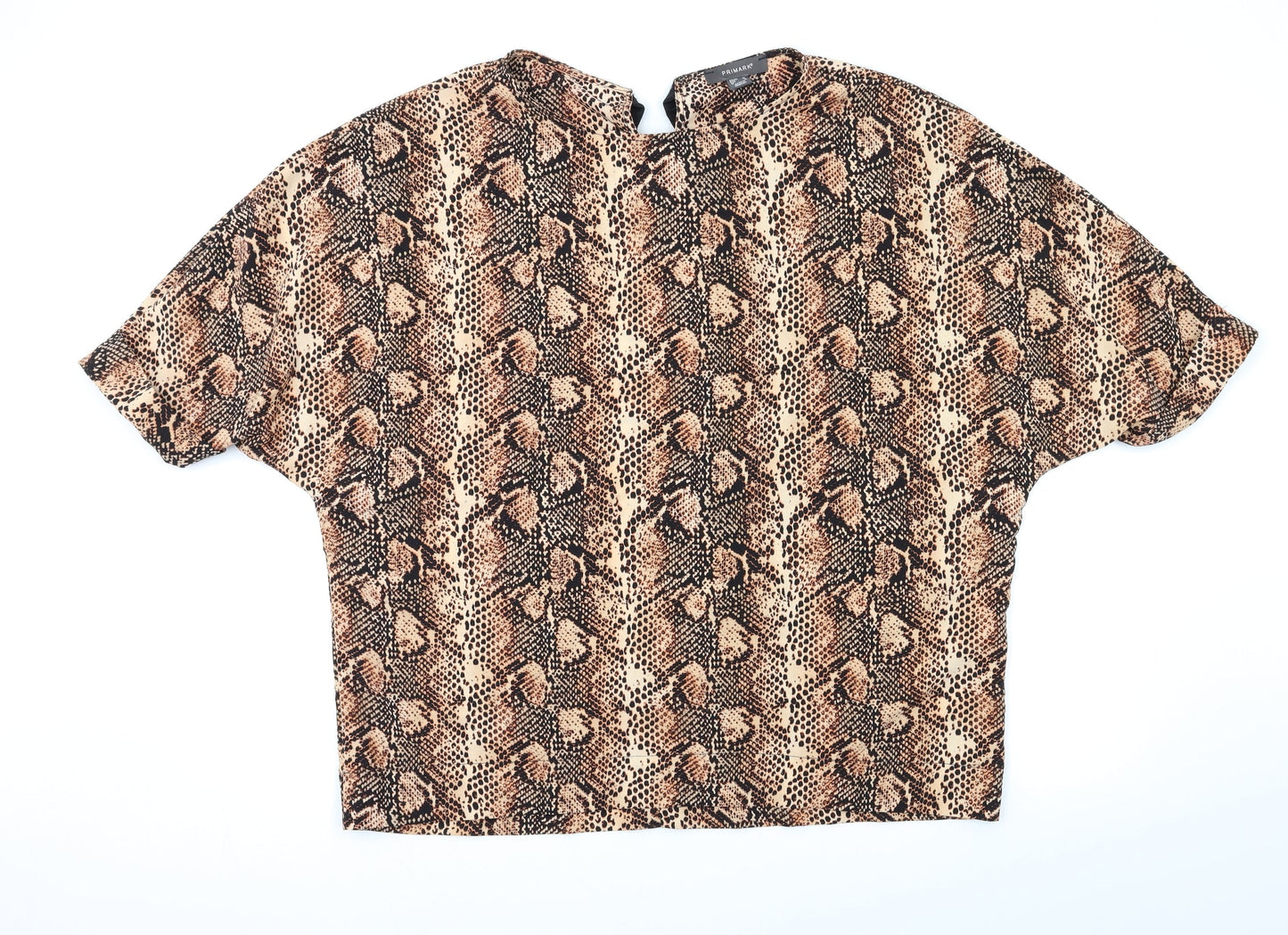 Primark Womens Multicoloured Animal Print  Basic Blouse Size 14