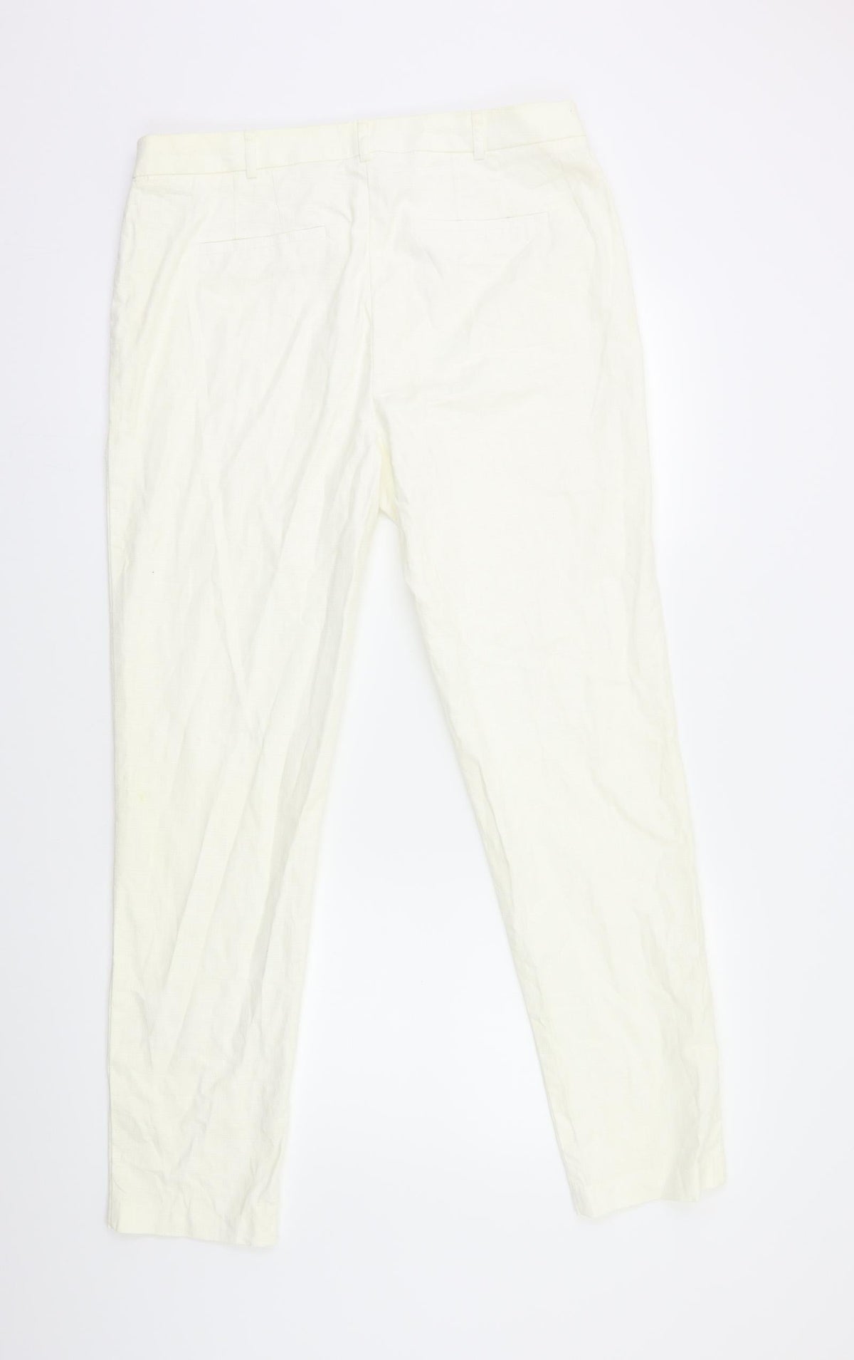 Preworn Womens Ivory   Trousers  Size 12 L29 in
