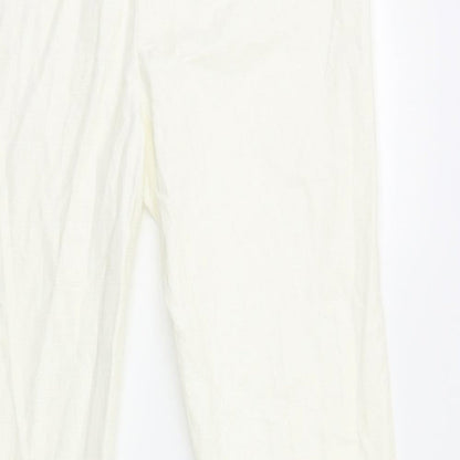 Preworn Womens Ivory   Trousers  Size 12 L29 in