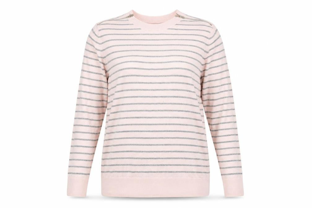 Principles Womens Pink Striped  Pullover Jumper Size 16